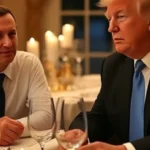 Zuckerberg and Trump dining at Mar-a-Lago