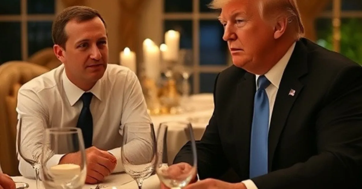 Zuckerberg and Trump dining at Mar-a-Lago